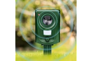 Titifeya Cat Repellent for Garden Ultrasonic Fox Deterrent Cat Scarers Battery Operated Animal Repeller Easy to Set Adjustable Sensitivity Waterproof Motion Activated Sensor for Dogs Birds Farm etc