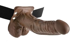 Pipedream Fetish Fantasy Series 7" Hollow-Strap-On with Balls, Brown & Black, 18,9x4,3 cm