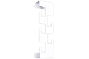 SEMUP semuUp | Perchero de metal vertical de pared | 5 ganchos | negro, blanco, gris disponible en colores (blanco)