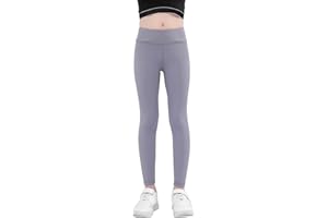 SEAUR Mädchen Sport Leggings Lang Yogahose Einfarbig Eng Jogginghose Laufhose Sporthose Trainninghose - 90-155 cm