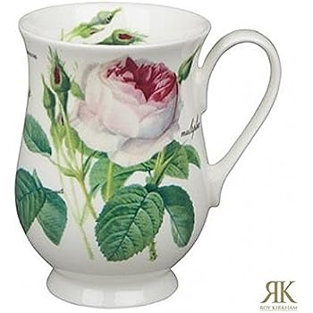 Roy Kirkham Latte Tasse – Bone China Porzellan, Rosen-Design, 480 Ml, Mikrowellen- Und Spülmaschinenfest