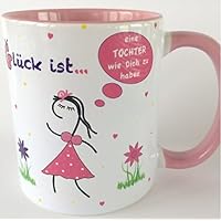 Tasse für Tochter, Tasse mit Spruch, Glück ist eine Tochter wie Dich zu haben, kleine Geschenke für Frauen, Tasse Lieblingsmensch, Geschenkidee für Tochter, versandfertig