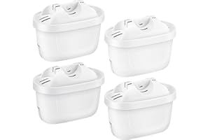 isinlive 4 Pack Wasserfilter Kartuschen Kompatibel mit Brita Maxtra+ Krug, Brita Style, Mavea Elemaris XL Wassertank