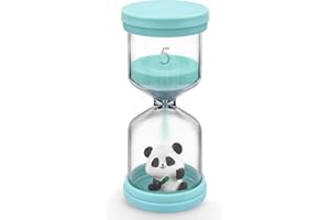 PlsMupn Clessidre per Bambini, 5 Minuti Panda Verde Timer a Sabbia, Clessidra per Lavarsi i Denti, Cucina, Giochi, Ufficio e Time Management