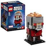 Este personaje para construir a imagen de Star-Lord cuenta con detalles de gran realismo, como su cabello rubio, su casco de combate, sus ojos rojos y sus botas a reacción