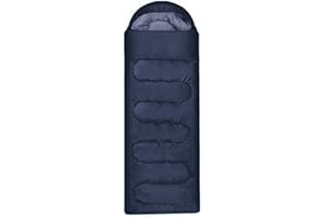 True Face Camping Sleeping Bag 3-4 Season Warm & Cool Weather Hooded Rectangular Single Sleep Bags For Hiking Backpacking Lightweight Packable Travelling Outdoor