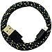 Produktbild 2m Nylon USB Ladekabel Datenkabel kompatibel mit [Apple iPhone 10 X 8 8 Plus 7 7 Plus 6S 6S Plus 6 6 Plus 5S 5C 5 SE, iPad | iPod] schwarz