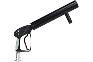 OVADA CO2 Party Gun mit 6m Reichweite | 3m Kabel + No-Frost Ausgangsrohr | Hochwertige CO2 DJ Kanone/Pistole | Für DJ Club Stage Bühne geeignet | Jet Machine (CO2 Gun)