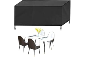VIFLYKOO Housse Salon de Jardin, Housse Table de Jardin Imperméable Bâche Salon de Jardin Housse Mobilier Jardin Extérieure Protection Meubles de Jardin Tissu (135 * 135 * 75cm)