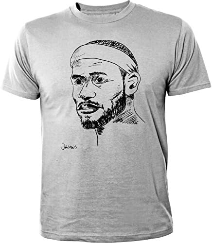 Mister Merchandise Men´s Cool Tee Fun T-Shirt LeBron James , Size: XL, Color: Grey