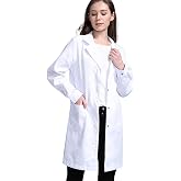 Icertag Kittel,Laborkittel, Arztkittel, Arztkittel fr Frauen, Weier Mantel fr Damen, Geeignet fr Studenten, Wissenschaftslabo