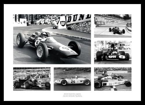 Framed British Grand Prix Legends - Formula One Photo Memorabilia
