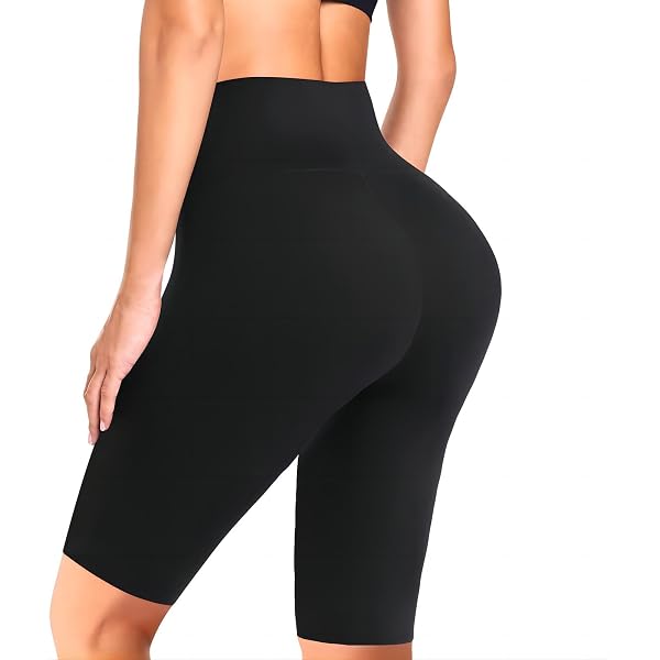 TNNZEET Women's High Waisted Biker Shorts – 5''/3'' Tummy Control Workout Shorts For Yoga, Gym, & Casual Wear