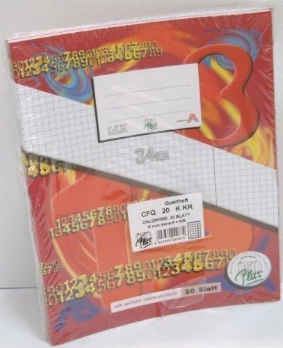 20 Sheet Stapling Office Quart 5 mm Squared with Margin Correction - 10 pcs Storage Bag