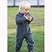 Children's Wool Fleece Overall-Charcoal-0-3m