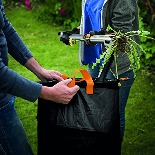 Fiskars Großer PopUp-Gartensack mit Griffen, Fassungsvermögen: 172 l, Schwarz/Orange, Solid, 1015647 - 3
