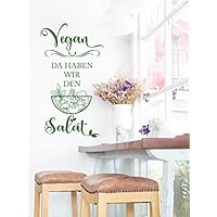 *NEU* Wandaufkleber/Wandtattoo/Wandsticker - Spruch für die Küche***VEGAN - da haben wir den SALAT*** (Größen.- und Farbauswahl)