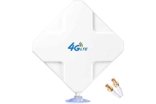 Andven Antenne 4G LTE, TS9 Amplificateur de Réseau de Signal WiFi 3G/4G à Gain élevé 35dBi avec Deux en-têtes Mâles TS9 pour Point D'accès Mobile de Routeur WiFi