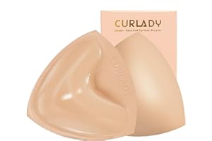 TMYIOYC CURLADY Sticky Bra, Stick on Bra Pads Inserts, Double Sided Strapless Push Up Bra, Invisible Adhesive Bra Insert Pads, Silicone Inserts for Sports Bra, Swimsuit, Bikini, Wedding & Daily Wear