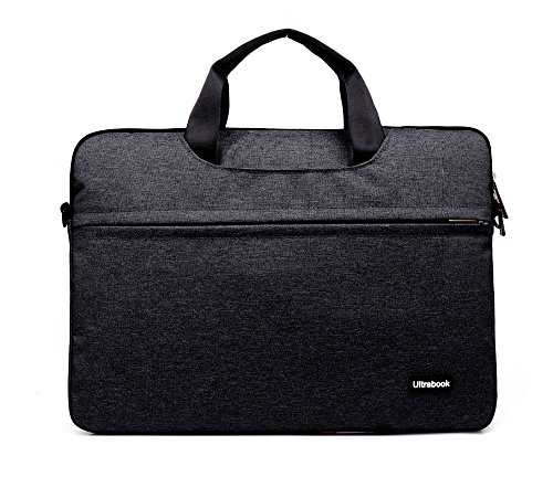Preisvergleich Produktbild Wewod Notebook Umhängetasche Hülse Aktentasche Computer Tasche ultraflache Ultrabooks geeignet 11-15 Zoll (13 Zoll, Schwarz)