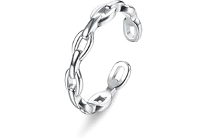 Milacolato 925 Argent Sterling à Bout Ouvert Anneaux pour Femmes 18Carats Plaqué Or Blanc Flèche Coeur Noeud Lien Infini Bande Horizontal Double Tripler Lignes Réglable d'Articulation Bague d'orteil