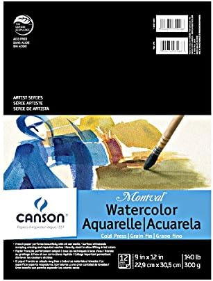 Montval 140Lb Watercolor Pad Taped 9X12