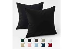 Dreamzie - Kuddfodral 60x60 Renforcé Bomull (Set om 2) - Nyeusi - Tätt vävd med 57 trådar/cm² - Kudde 60 x 60 cm - Oeko Tex-c