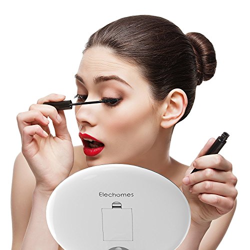 elechomes eb601 Make-up Spiegel verstellbar mit 7-facher Vergrößerung x und ein Taschenspiegel,, weiß - 6