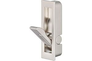 Gedotec Poignée et Crochet Escamotable | K-085 | Patère Rabattable pour Manteau, Chapeau, Vêtement, Serviette, Sac | Fixation Pliable en Acier Nickelé pour Cuisine, Chambre, Meuble | 1 Pièce