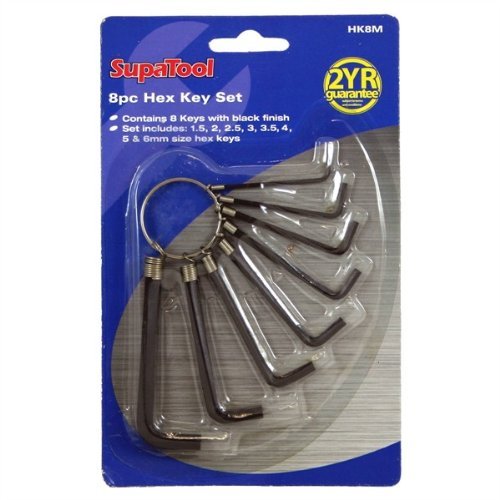 SupaTool 8 Piece Hex Key Allen Alan Allan Key Set Kit