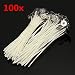 Produktbild 100pcs 12cm Wachskerze Baumwolle Dochte mit Metall Sustainer
