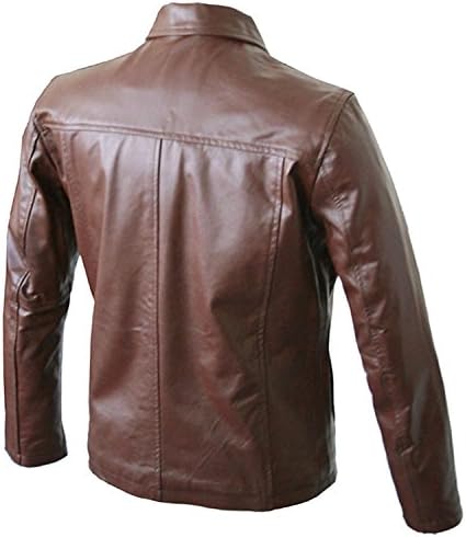 Mens Tan Brown Real Leather Jacket