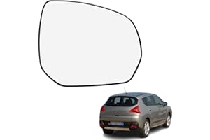 Ruolin Verre de Rétroviseur Droit, Rétroviseur de Voiture en Verre Chauffant Rétroviseur Extérieur Droit Compatible avec Peugeot 3008 5008 2009-2016