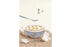 Hiseng Noren Tenda Giapponese della Porta Tappezzeria, Divisorio Stile Curtain Tapestry Cucina Ristorante Negozio Camera Doorway Corridoio Decorazione (Riunione di famiglia,90x180cm)