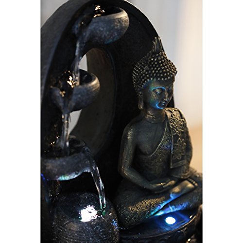 zen‘ Light Harmonie Brunnen Polyresin schwarz 26 x 16 x 40 cm - 2