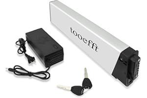 TOOEFFT Folding Bike Battery 48V 14Ah 13.6Ah 12.8Ah 12Ah 10.4Ah Compatible LO26 20LVXD30 Fiido M1 pro LAFLY X3 X5 eLectric XP Ebike (48V 13.6Ah Panasoni3400 Cell)