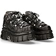New Rock Tower Leather Ankle Boot with Platform Black M.106-C45 (numeric_43)