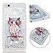 Produktbild Ooboom Hülle für Huawei P9 Lite TPU Silikon Bumper Schutzhülle Handy Tasche Case Cover mit Funkeln Glänzend Bling Glitter - Eule