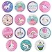 Produktbild Tuparka 15 Stück Einhorn Buttons Einhorn Geburtstag Mädchen Set, Einhorn Party Favors Einhorn Thema Party Supplies