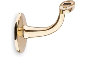 UNBEKANNT Uchwyt na poręcz, mosiądz, prosta nakładka ze śrubą