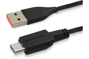 REEYEAR Kabel do ładowania USB 10 m, kompatybilny z przewodową / bezprzewodową myszą do gier marki Alienware, 610 m, pleciony przewód do szybkiej transmisji, zamiennik kabla USB pasuje do myszy gamingowych Alienware 610 m.