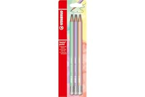 ‎STABILO STABILO - Bleistift mit Radierer - Swano Pastel - 6er Pack - mit 6 verschiedenen Farben - Härtegrad HB