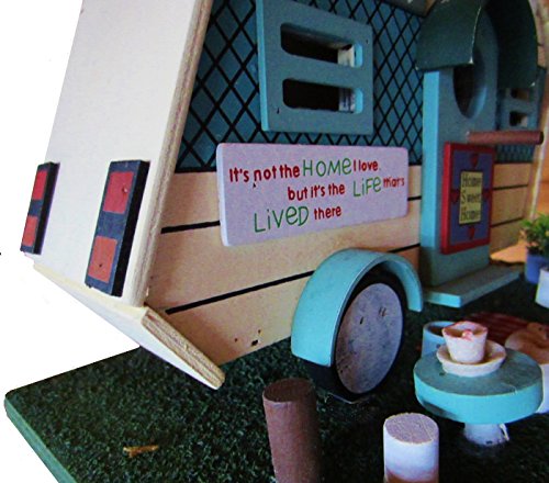 Hüwüknü Vogelhaus Wohnwagen - 6
