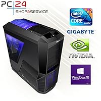 PC24 Gaming PC | Intel i7-7700K @4x4,50GHz | nVidia GF GTX 1070 mit 8GB RAM | 16GB DDR4 PC2133 RAM | Gigabyte GA-Z270X-Gaming K5 Mainboard | 600Watt 80+ ATX Netzteil | Windows 10 Pro | i7 Gamer PC