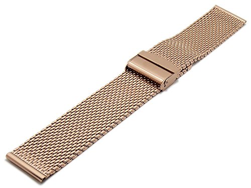 Meyhofer Uhrenarmband Vienna 24mm rosgoldfarben Milanaise mittelschweres Geflecht Schiebeverschluss MyCrkmb527/24mm/rose/Mil