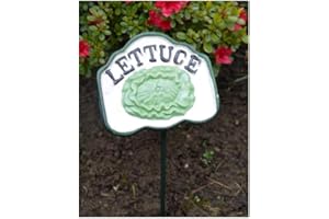 GIFTS DIRECT 2 U Metal Vegetable Markers Plants Labels Garden Decoration Sign Outdoor Ornament Veg Tags Heavy Duty (Lettuce)