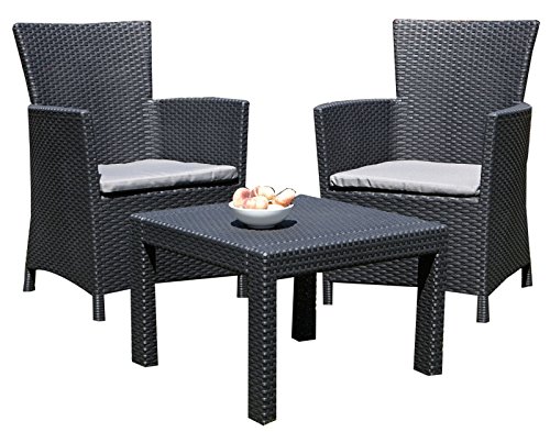 Preisvergleich Produktbild 3tlg. Rattan Lounge Sitzgruppe Miami