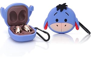 Etui do Samsung Galaxy Buds2 Pro (2022), Galaxy Buds 2 (2021), Galaxy Buds Pro (2021), Galaxy Buds Live (2020), silikonowe etui XMBYGY z brelokiem do słuchawek Galaxy Buds (osioł)