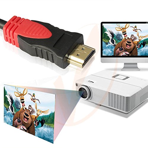 CableVantage HDMI Cable 2.0 75 FEET, 4K Ultra-High Speed Supports Ethernet Audio Return (ARC) Ultra HD 2160p, Bandwidth up to 18Gbps, 3D HD 1080p Ready, 75ft Braided Nylon Cord, Gold Plated