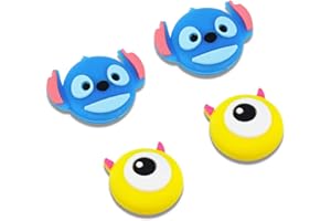 Viwind Thumb Grip Caps Compatible con Nintendo Switch/OLED/Switch Lite,Silicona Suave Joy-con Joystick Grip Cute 3D Analog Stick Cover(Stitch)